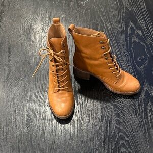 Madewell  Tan Leather  Ankle lace  up brown  Boots